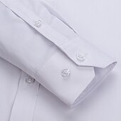 cheap Men&#039;s Non Iron Shirts-Men&#039;s Work Shirt Non Iron Shirt Solid / Plain Color Wedding Office &amp; Career Light Blue Black White Dark Navy Long Sleeve Turndown All Seasons Clothing Apparel