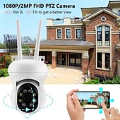 cheap Outdoor IP Network Cameras-HD 1080P 5G WiFi IP Camera Wireless Speed Dome PTZ CCTV IR Outdoor NetCam Monitoring Auto Tracking Full Color Night Vision Security Camera NetCam