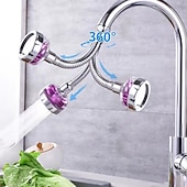 cheap Faucet Sprayer-360 Degree Turbo Rotation Faucet Pressurize Kitchen Sink Tap Filter Bubble Splash Proof Water Saving Shower Nozzle Tap Connector