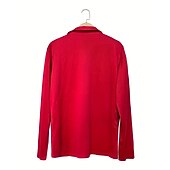 olcso Férfi klasszikus póló-Férfi Button Up Polos POLO trikó Hétköznapi Sport Hajtóka Hosszú ujj Divat Alap Sima Kollázs Gomb Nyár Normál Fekete Piros Sötétkék Button Up Polos