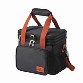 baratos Organizadores para automóveis-lancheira, lancheira isolada de 14l, bolsa térmica expansível de dois andares, bolsa leve à prova de vazamentos com bolso lateral para tecido, terno para homens e mulheres