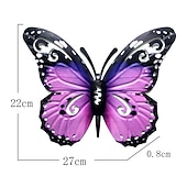 Недорогие металлический декор стен-1 шт. металлический декор для стен в виде бабочки для декора сада, декор для патио, украшение для комнаты, украшение для вечеринки, настенный художественный декор, декор для патио, наружный садовый