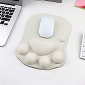 abordables Tapis de Souris-Tapis de souris 3d ergonomique avec repose-poignet patte de chat mignon repose-poignet en silicone doux et confortable tapis de souris tapis de poignet anti-dérapant pour ordinateur jeu d&#039;ordinateur