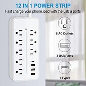 baratos Periféricos para Computador-USB 3.0 Hubs 10 Portos 8 em 1 Hub USB com USB 3.0 5V / 2A Fornecimento de energia Para SmartTV
