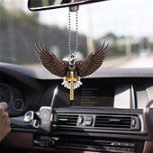 economico Ornamenti e pendenti per auto-1pc auto acrilico marrone aquila volante decorazione appesa per accessori per specchietti retrovisori ciondolo interno