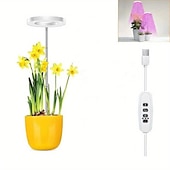 abordables Lampe de croissance LED-élèvent des lumières pour les plantes d&#039;intérieur led lumière de plante à spectre complet uv rouge bleu hauteur réglable élèvent la lumière avec 3 luminosité dimmable avec minuterie pour petites