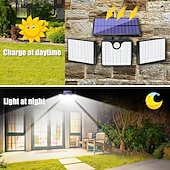 levne Venkovní nástěnná světla-266leds solární nástěnná svítidla ultra jasné vodotěsné otočné světlo s pohybovým senzorem pro venkovní zeď na verandě
