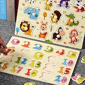 olcso Kirakós játékok-körömfogó tábla puzzle gyerekeknek montessori korai oktatás fajátékok alfanumerikus gyümölcs alakú kognitív kirakó