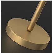 cheap Bedside Lamp-LED Table Lamp Gold Brass Fabric Modern Warm White Bedside Table Lamp Applicable to Living Room Bedroom Office Bedside Cabinet and Bookcase 110-240V