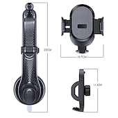 abordables Support de téléphone de voiture-2023 nouveau support universel de téléphone de voiture de ventouse support de support de cellule mobile de tableau de bord de voiture de pare-brise de 360 ° pour les smartphones de 4,0 à 6 pouces