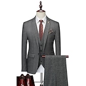 levne oblečení-Retro Řvoucí 20s 20. léta 20. století Třídílný oblek Kostýmové kalhoty Velký Gatsby Gentleman Gangster Maškarní kostým Pánské Plesová maškaráda Svatební Svatební host Večírek Dospělé Kabát Kalhoty