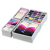 economico Organizzatori di Cassetti per Vestiti-Divisore organizer per cassetti biancheria intima calzini 4 pezzi, organizzatore cassetto cassettiera lavabile ulg organizer per armadio pieghevole in tessuto oxford e scatole portaoggetti per calze,