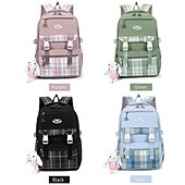 levne Bookbags-školní batoh bookbag kreslená mřížka pro studenty chlapce dívky multifunkční voděodolná velkokapacitní oxfordská tkanina školní taška batoh brašna 21,19 palce, dárek do školy