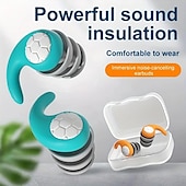 abordables Soins Personnels &amp; Santé-1 paire de bouchons d&#039;oreille en silicone doux et confortables bouchons d&#039;oreille isolation phonique réduction du bruit écouteurs filtre de bruit dormir natation étanche trois couches muet