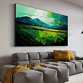 abordables Peintures paysages-main peinture à l'huile toile mur art décoration abstrait paysage marin peinture coloré bord de mer coucher de soleil pour la décoration intérieure roulé sans cadre non étiré peinture