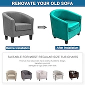 cheap Armchair Cover &amp; Armless Chair Cover-Velvet Club Chair Barrel Chair Slipcover Tub Chair Cover with Seat Cushion Cover Non Slip Furniture Protector Couch Cover with Elastic Bottom for Hotel Bar,Sage Green