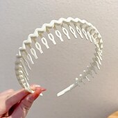 economico Accessori per acconciature-1pc moda antiscivolo fasce di plastica senza sforzo con denti pettine fasce per capelli magre per donne uomini ragazze adolescenti, denti lunghi morandi
