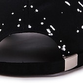 billiga Baseballkeps herr-Herr Basebollkeps Svart Vit Polyester Resor Strandstil Utomhus Semester Graffiti Justerbara Mode