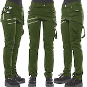 baratos Partes inferiores-calça masculina retrô vintage punk &amp; traje masculino gótico medieval do século XVII disfarce vintage cosplay casual calça diária disfarce
