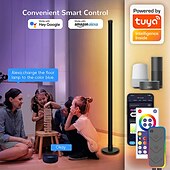 cheap Smart Lights-Graffiti Intelligent WiFi LED Smart Light LED Floor Lamp, Mesh Red Light with Music Sync, Color Changing Corner Standing Lamp with Remote &amp; App Control, Timer, Ambiance Corner Lamp