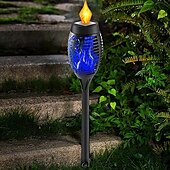 billige Halloween utendørs-solenergi utendørs flimrende flamme lys, halloween jul solar fakkel sti lys vanntett lampe landskap dekorasjon belysning dekorere for utendørs hage sti camping griller