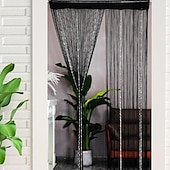 voordelige Macrame &amp; String Curtains-string gordijn deuropening gordijn kwasten kralen curatin, boho macramé schuifdeur gordijn bruiloft wandtapijt decoratie, scheidingswand voor pergola buitenterras