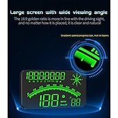 お買い得  車用バックカメラ-ユニバーサルデジタルGPSスピードメーター、5.5&quot; HUDヘッドアップディスプレイ付き、車両用、スピード（MPH/Km/h）、疲労運転リマインダー、超過速度警報、全車両用HDディスプレイ