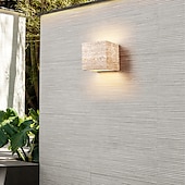 preiswerte Außenwandleuchten-LED-Wandleuchte für den Außenbereich, wasserdicht, IP55, Stein, Wohnzimmer, Musterzimmer, Schlafzimmer, Nachttisch, TV-Wandkunst, Wandleuchte, 110–240 V
