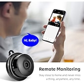 cheap Indoor IP Network Cameras-Mini Wireless Camera, HD Indoor Surveillance Monitor, Motion Detection, Night Vision, Wi-Fi Smart Camcorder, Video Recording &amp; Remote Monitoring for Home Security