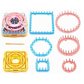 voordelige naaien &amp; breien &amp; haken-naald hobby weefgetouw breimachine diy weven hulpmiddel breimachine kleur stiksels tool bloem weefgetouw breien