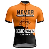 billiga Tröjor för män-Herr Cykeltröja Kortärmad Cykel Tröja Överdelar med 3 bakfickor Bergscykling Vägcykling Andningsfunktion Snabb tork Fuktabsorberande Reflexremsa Gul Röd Orange Grafisk Polyester sporter Kläder