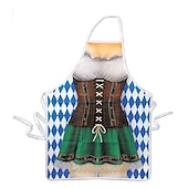 levne zástěry-Pivo Oktoberfest Kostým Zástěra Dámské šaty Lederhosen Oktoberfest / pivo Bavorský Bavorský pár Bavorský Mnichov Wiesn Louky Pánské Dámské Tradiční Styl Tkanina Zástěra