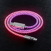 olcso Mobiltelefon-kábelek-1 csomag USB C kábel Villámkábel 100 W 3,3 láb USB A - USB C USB A a Lightninghez USB A - micro B 6 A Gyorstöltés Tartós 360° forgás Kompatibilitás Macbook iPad Samsung Mobiltelefon tartozék