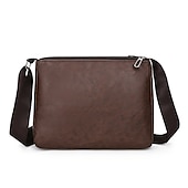 economico Borselli da uomo-borsa a tracolla in similpelle marrone da uomo - borsa a tracolla con tasche multi-cerniera per l&#039;uso quotidiano e i viaggi