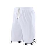 Χαμηλού Κόστους Casual σορτς-Ανδρικά Active Shorts Σορτς μπάσκετ Casual σορτς Τσέπη Κορδόνι Ελαστική μέση Σκέτο Άνεση Moale Causal Καθημερινά Αργίες Αθλήματα Μοντέρνα Μαύρο Λευκό