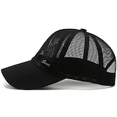 economico Cappellino da baseball da uomo-Per uomo Cappellino da baseball Nero Blu Rete Viaggi Stile da spiaggia Esterno Da mare Liscio Regolabile Di tendenza