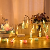 cheap Battery String Lights-Wine Bottle String Lights Oktoberfest Battery Operated10/20/40LED String Lights Summer Life String Lights Decor For Home Bedroom Yard Patio Wedding Birthday Party Summer Decor