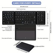 levne Klávesnice-bezdrátová dobíjecí BT klávesnice s touchpadem &amp; numerická klávesnice ideální pro telefon &amp; tableta