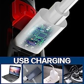 abordables Lampes de poche-Lampe de poche à 9 led torche super forte avec lanterne de poche rechargeable usb portable étanche