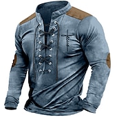お買い得  信仰Tシャツ-男性用 グラフィック 信仰 グラフィックTシャツ 長袖 Tシャツ シャツ ファッション デザイナー カジュアル アウトドア バケーション デイリーウェア ブラウン アーミーグリーン ダークブルー 春 &amp; 秋 衣類 S M L XL 2XL 3XL