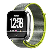 זול להקות שעונים של Fitbit-צפו בנד ל פיטביט Versa 2 / Versa Lite / Versa SE / Versa בד ניילון תַחֲלִיף רצועה רך נושם לולאת ספורט צמיד