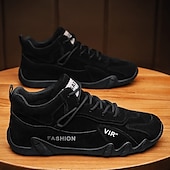 Χαμηλού Κόστους Ανδρικά Sneakers-Ανδρικά Οξφόρδη Περπάτημα Καθημερινό Καθημερινά Φο Δέρμα Ζεστό Δαντέλα μέχρι πάνω Μαύρο Χακί Γκρίζο Άνοιξη Φθινόπωρο