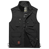 economico Gilet da Pesca per Uomo-Per uomo Gilet da pesca Gilet tattico militare Gilet / gilet da escursionismo Senza maniche Gilet / Gilet Giacca Superiore Esterno Traspirante Asciugatura rapida Leggero Multi Pocket Estate Elastene
