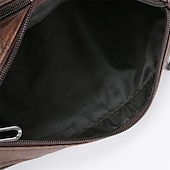 economico Borselli da uomo-borsa a tracolla in similpelle marrone da uomo - borsa a tracolla con tasche multi-cerniera per l&#039;uso quotidiano e i viaggi