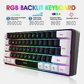 voordelige Toetsenborden-bedraad gamingtoetsenbord klein rgb-membraan-gamingtoetsenbord met achtergrondverlichting ultracompact mini waterdicht toetsenbord voor pc-computergamers