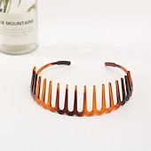 economico Accessori per acconciature-1pc fasce per capelli a zig zag per donne ragazze adolescenti, fasce per capelli in plastica con denti, pettine per capelli antiscivolo fasce per la testa accessori per capelli