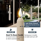 お買い得  ハロウィンの小道具の照明-6個 LEDテーパーキャンドル炎 LED電子キャンドル温かい黄色の光 吸盤付きクリスマスホリデーお正月窓暖炉装飾 ハロウィン用