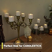 billige Stearinlys-12 stk led flammeløse timer lys langvarige batteridrevne telys til jul bryllup bordpynt varm hvit