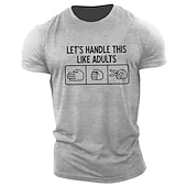 baratos Camiseta gráfica masculina-Homens Letra Estampas Abstratas Camiseta Camisetas gráficas 100% Algodão Manga Curta Gráfico Camisa Preto Rosa Verde Tropa Camiseta confortável Ao ar livre Rua Roupas de estilistas