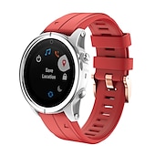 Недорогие Ремешки для часов Garmin-Ремешок для часов для Garmin Fenix 7S Pro 6S 5S Plus Epix Pro 42mm Approach S70 42mm Instinct 2S Descent Mk2S D2 Delta S 20mm силиконовый Замена Ремень 20mm Регулируется Пряжка из нержавеющей стали